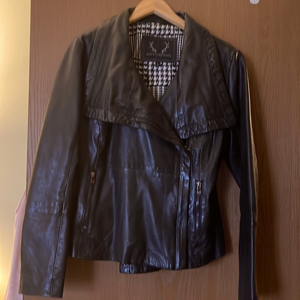 Bod & Christensen black leather jacket